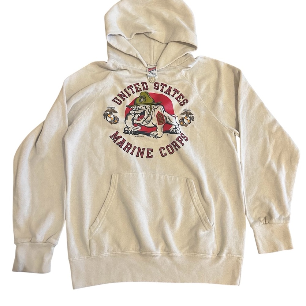 Vintage Hanes United States Marine Corps 1980s Pullover Hoodie Size Small